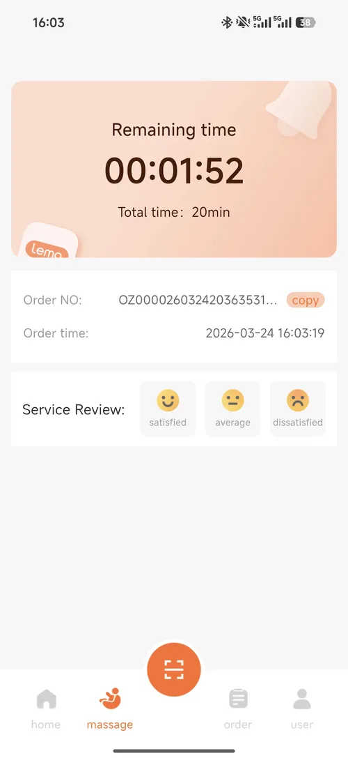 Lemo app session timer